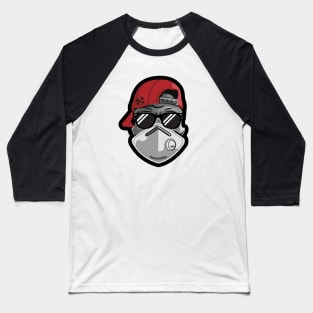 Skelton with safety mask Baseball T-Shirt